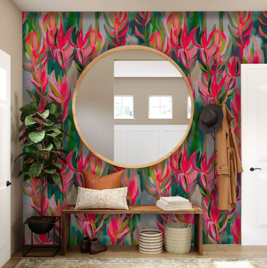 Abstract Protea Wall Mural